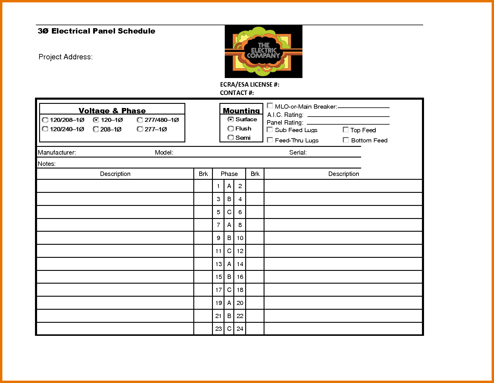 Electrical Panel Label Template Printable Label Templates