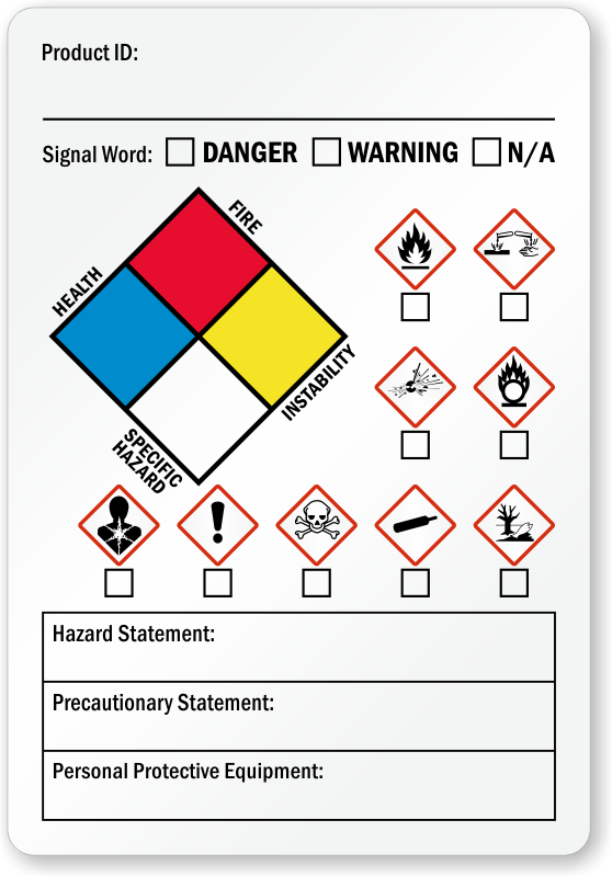 Ghs Secondary Label Template Printable Label Templates