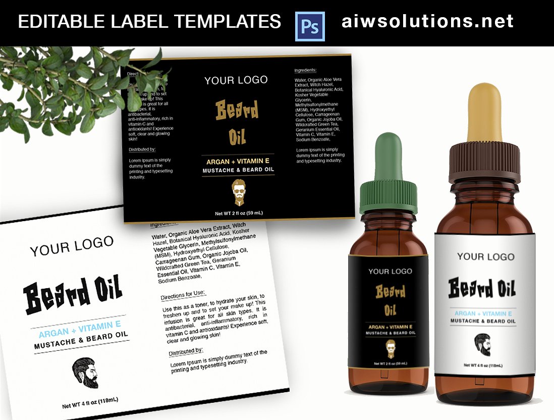 Beard Oil Label Template Printable Label Templates Printable Label Templates