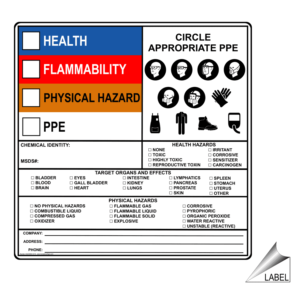 Corrosive Label Printable Printable Label Templates