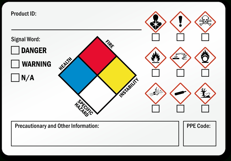 Ghs Secondary Label Template | printable label templates