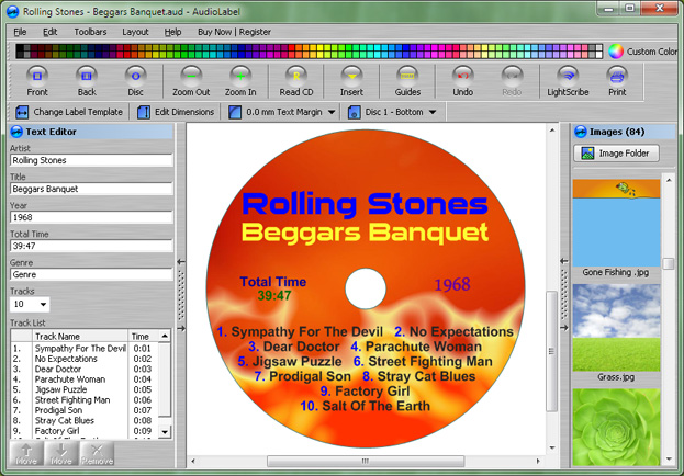 cd labels software free download