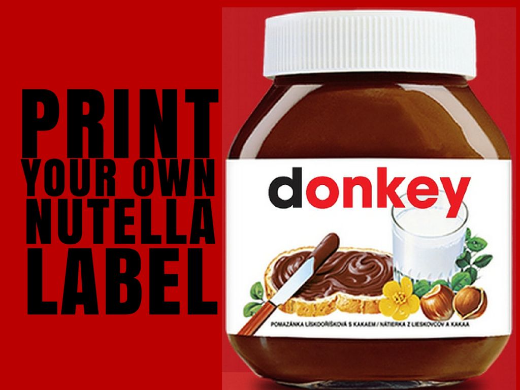 Nutella Label Template Printable Label Templates