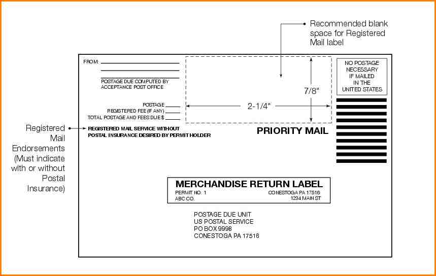 Return Label Template Printable Label Templates