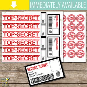 Top Secret Printable Label 